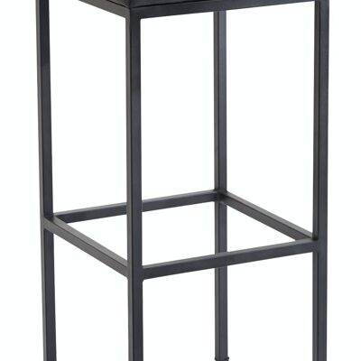 Bar stool Newark 85 imitation leather black black 37x37x85 black leatherette metal