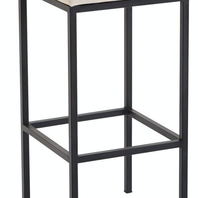 Bar stool Newark 80 fabric black cream 37x37x80 cream Material metal