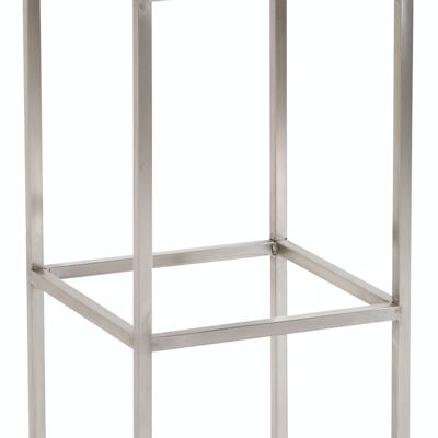 Taburete de bar Newark 80 tejido acero inoxidable Gris 37x37x80 Gris Material metal