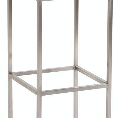 Taburete de bar Newark 80 tejido acero inoxidable crema 37x37x80 crema Material metal