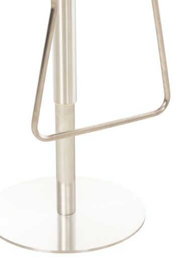 Tabouret de bar Rabat simili cuir inox crème 44x40x58 simili cuir crème 5