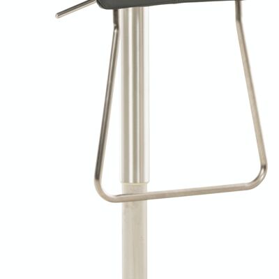 Bar stool Rabat imitation leather Stainless Steel Gray 44x40x58 Gray artificial leather