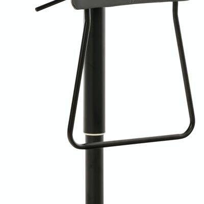 Bar stool Rabat imitation leather black Gray 44x40x58 Gray artificial leather