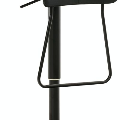 Bar stool Rabat imitation leather black black 44x40x58 black artificial leather