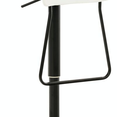 Bar stool Rabat imitation leather black white 44x40x58 white artificial leather