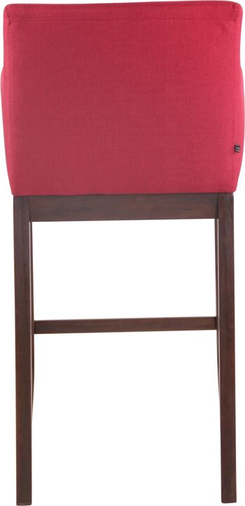 Tabouret de bar Laredo tissu rouge antique 57x56x110 rouge Matière Bois 5