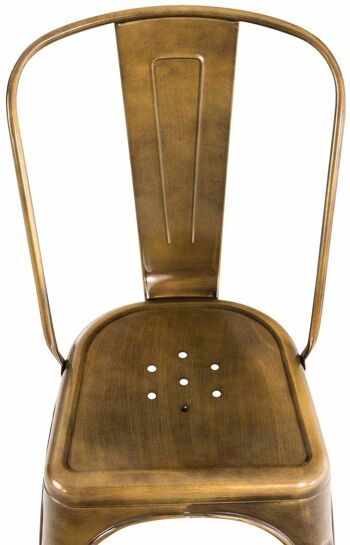 Lot de 4 chaises Benedict métal doré 48x44x89 métal doré 3