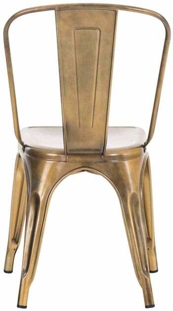 Lot de 4 chaises Benedict métal doré 48x44x89 métal doré 5