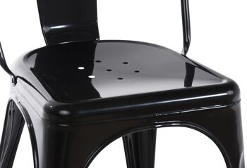 Lot de 4 chaises Benedict noir 48x44x89 métal noir métal 6