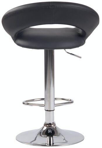 Tabouret de bar Olinda simili cuir chrome Gris 47x53x80 Métal simili cuir gris 5