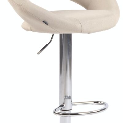 Bar stool Olinda fabric chrome cream 47x53x80 cream Material metal