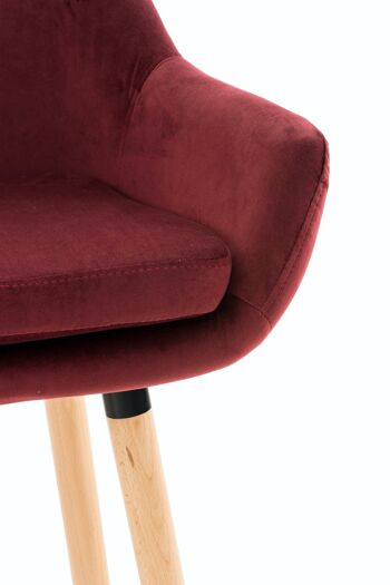 Lot de 2 tabourets de bar Grant velours rouge 46x55x99 bois velours rouge 6