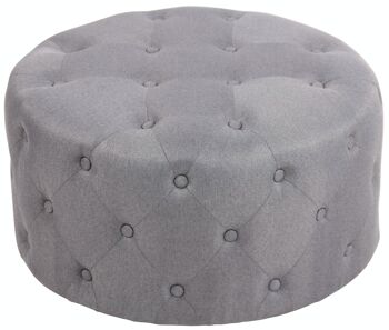 Pouf Corsica tissu gris foncé 70x70x37 gris foncé Bois 1