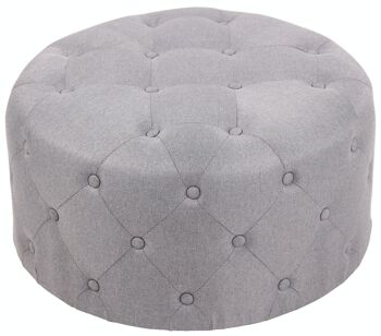 Pouf Corsica tissu Gris 70x70x37 Bois Gris 1