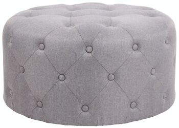 Pouf Corsica tissu Gris 70x70x37 Bois Gris 2