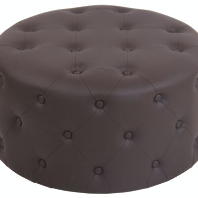 Pouf Corsica similpelle marrone 70x70x37 marrone Legno