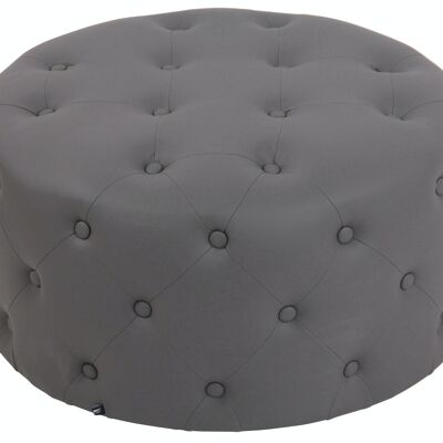 Pouf Corsica imitation leather Gray 70x70x37 Gray Wood