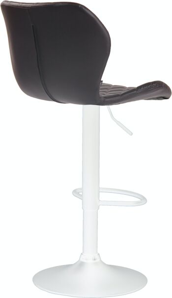 Tabouret de bar liège simili cuir blanc marron 51x47x88 métal simili cuir marron 4