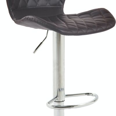 Bar stool cork imitation leather chrome brown 51x47x88 brown leatherette metal