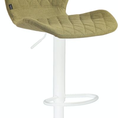 Tabouret de bar liège tissu blanc végétal 51x47x88 végétal Matière métal