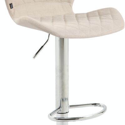 Bar stool cork fabric chrome cream 51x47x88 cream Material metal