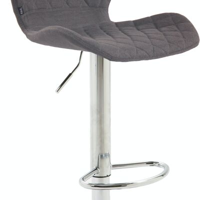 Bar stool cork fabric chrome dark gray 51x47x88 dark gray Material metal