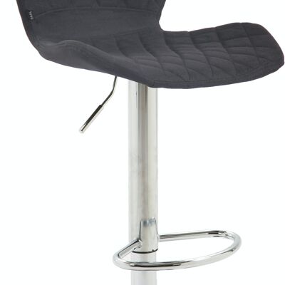 Bar stool cork fabric chrome black 51x47x88 black Material metal