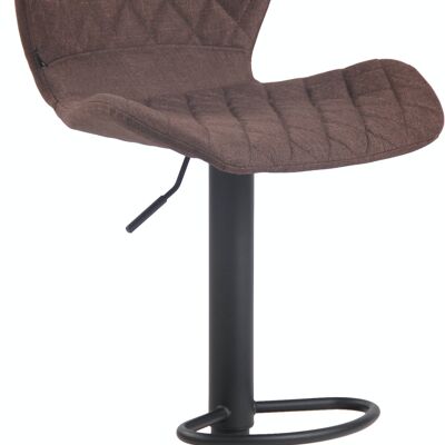 Bar stool cork fabric black brown 51x47x88 brown Material metal