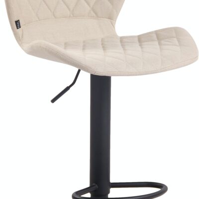 Bar stool cork fabric black cream 51x47x88 cream Material metal