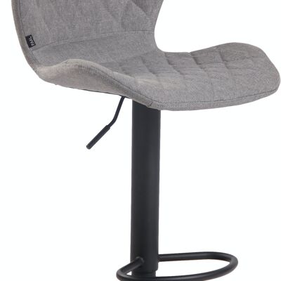 Bar stool cork fabric black Gray 51x47x88 Gray Material metal