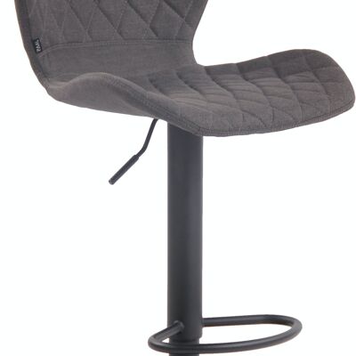 Bar stool cork fabric black dark gray 51x47x88 dark gray Material metal