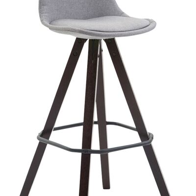 Bar stool Franklin fabric Square cappuccino Gray 44x38x94.5 Gray Material Wood