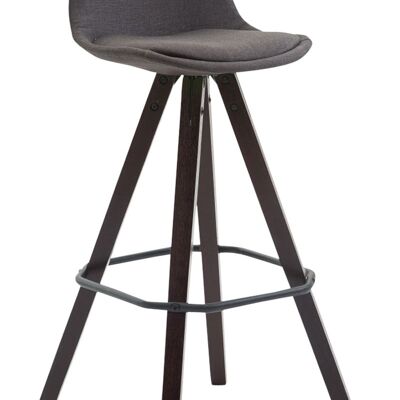 Bar stool Franklin fabric Square cappuccino dark gray 44x38x94.5 dark gray Material Wood