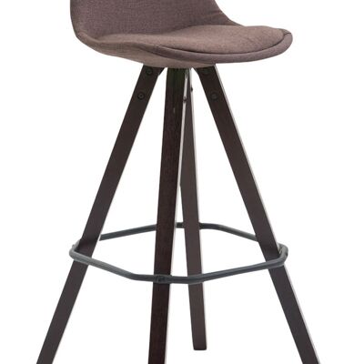 Bar stool Franklin fabric Square cappuccino brown 44x38x94.5 brown Material Wood