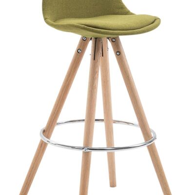 Bar stool Franklin fabric round natural vegetable 44x38x94.5 vegetable Material Wood