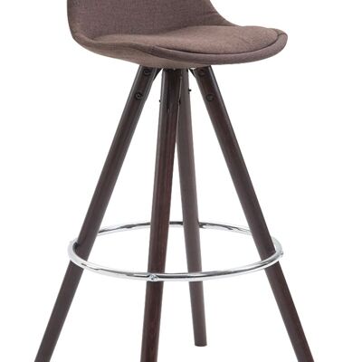 Barkruk Franklin stof ronde cappuccino bruin 44x38x94,5 bruin Materiaal Hout