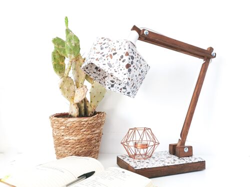 Lampe de bureau origami terrazzo