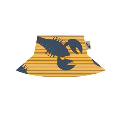 Pre-Order Blue Lobsters on Gold Organic Jersey Sun Hat