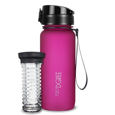 Drinking bottle with fruit sieve 0.65 liters uberBottle in many colors - BPA free
