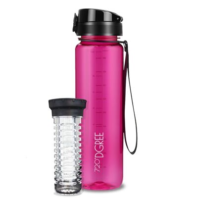 Drinking bottle with fruit sieve 1 liter uberBottle in many colors - BPA free