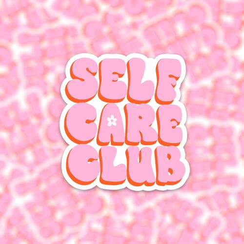 Vinyl sticker self care club / mental health