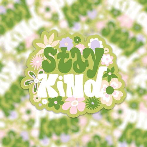 Vinyl sticker stay kind