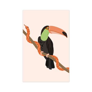 Minicarte/étiquette cadeau Tucan