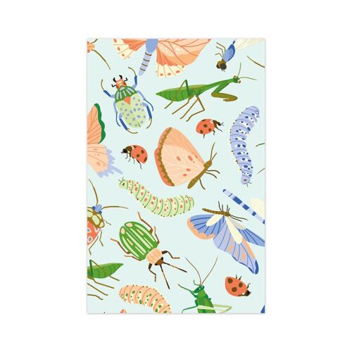 Minicard/gift tag small insects pattern