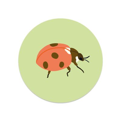 Round sticker Ladybird
