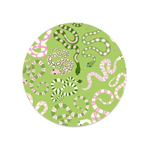 Round sticker snakes pattern