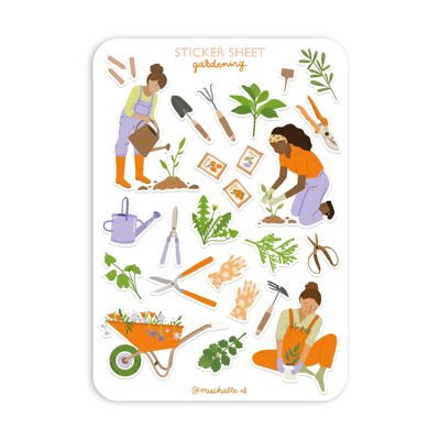 A5 Stickerbogen Gartenarbeit