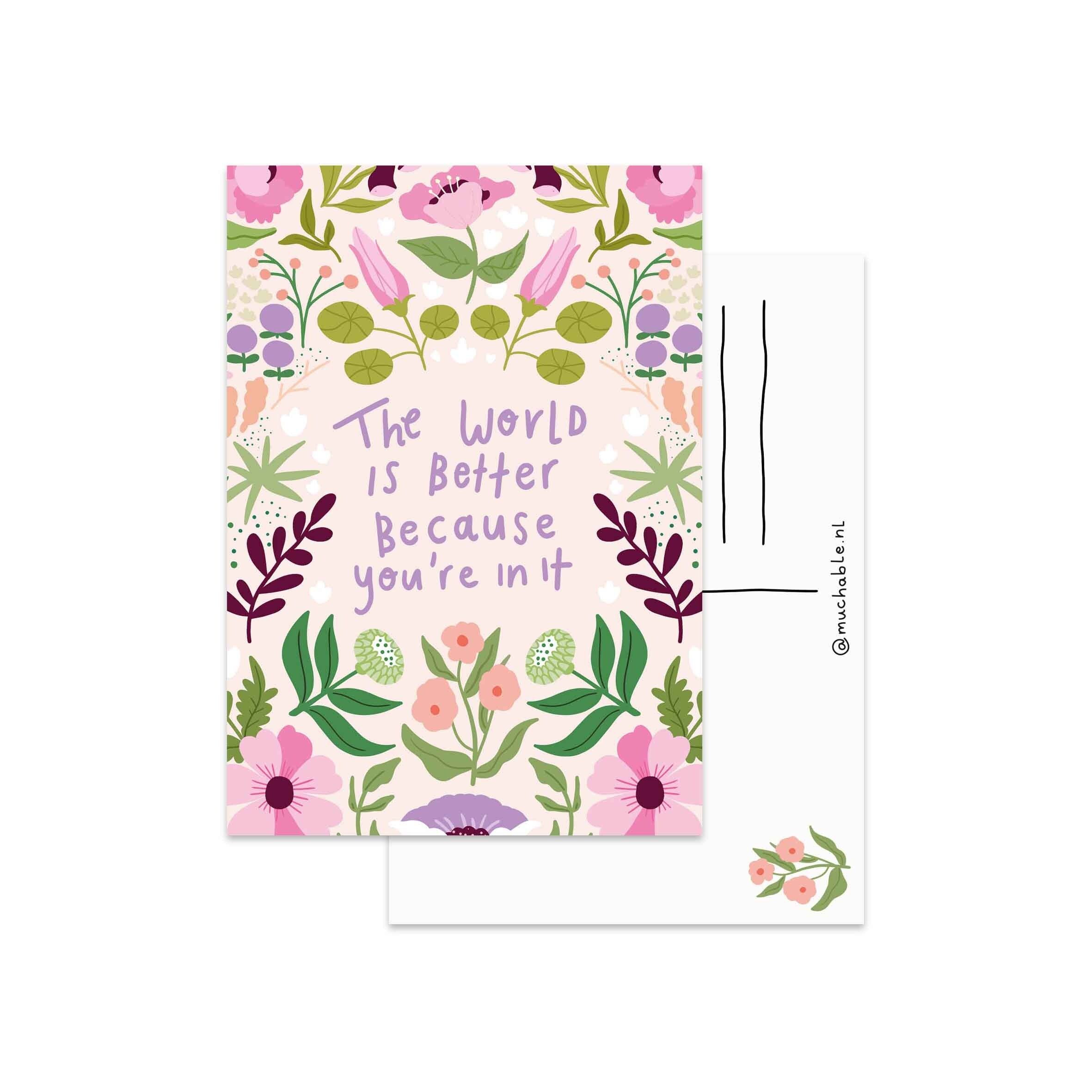 Kaart die Welt ist besser, weil du drin bist