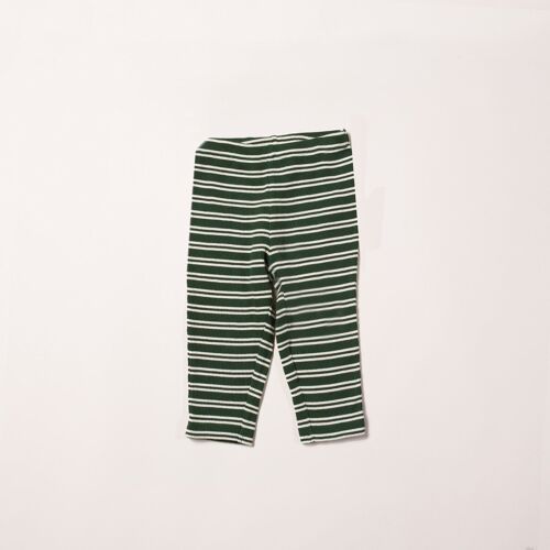 Vintage Green Stripes Forever Rib Leggings