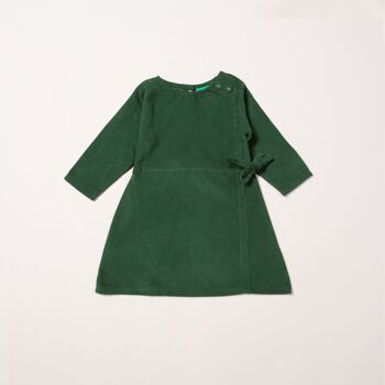 Robe cache-cœur verte vintage 1